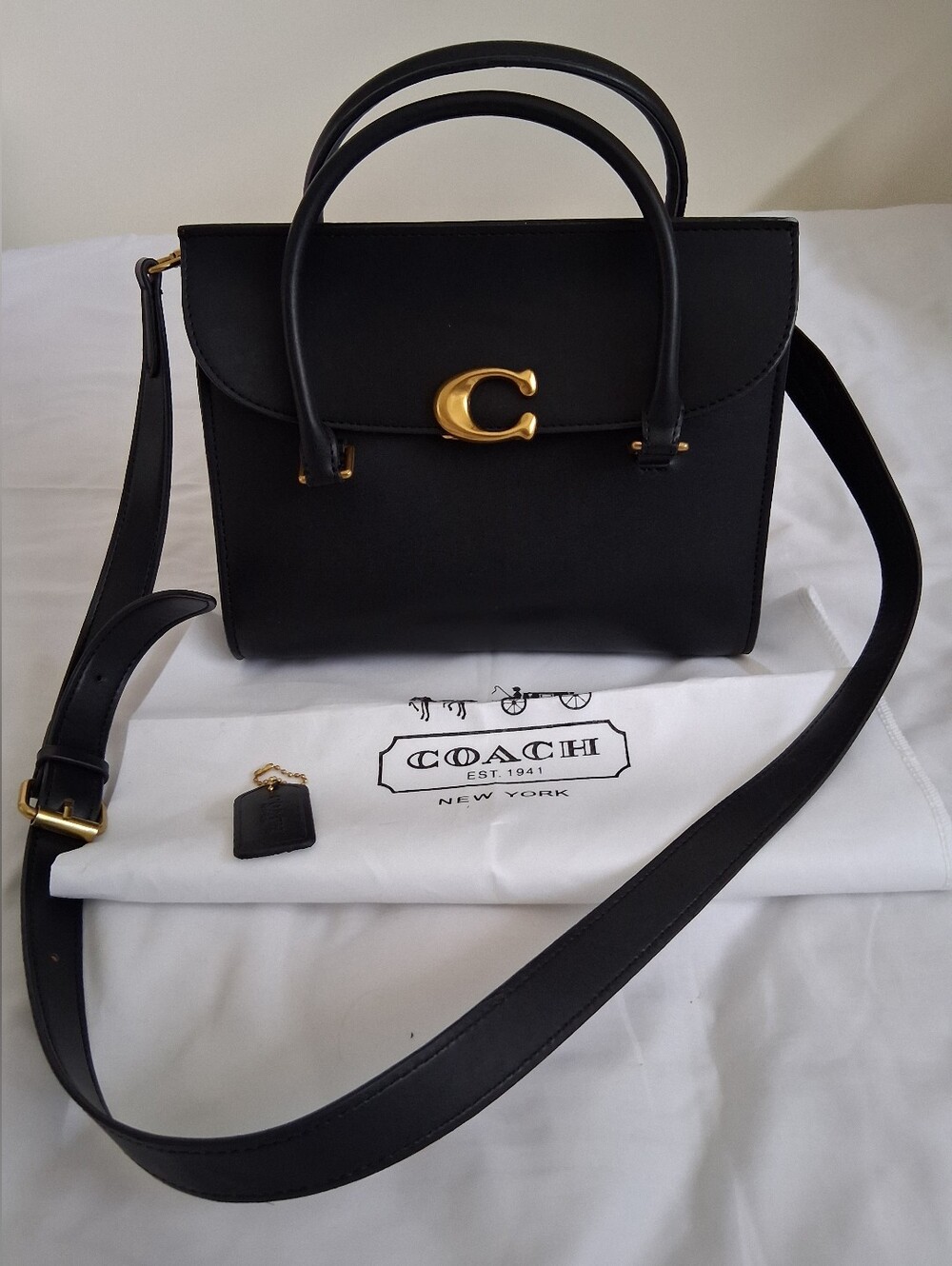 COACH BROOME BLACK CARRYALL